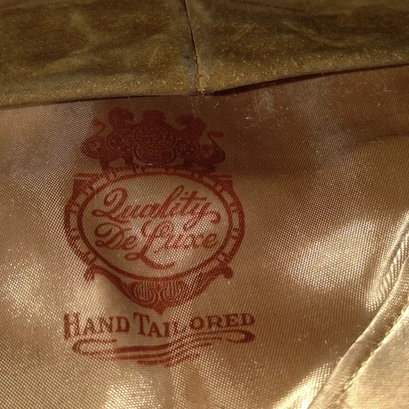 Vtg L.L. Bean Suede Genuine Leather Hand Tailored Newspaper Boy HatL